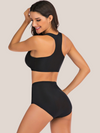 Tweedelig shapewear-badpak met hoge taille