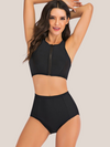 Tweedelig shapewear-badpak met hoge taille
