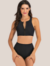 Tweedelig shapewear-badpak met hoge taille