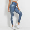 Afslankende legging met denimeffect 