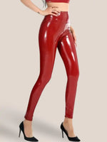 Legging Gainant Simili Cuir