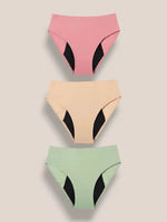 Lot 3 Culottes Menstruelles Colorées