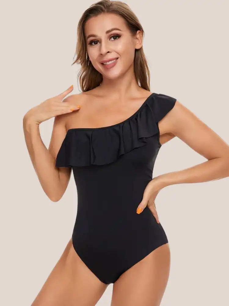 Maillot de bain 1 Piece gainant noir