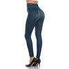 Afslankende legging met denimeffect